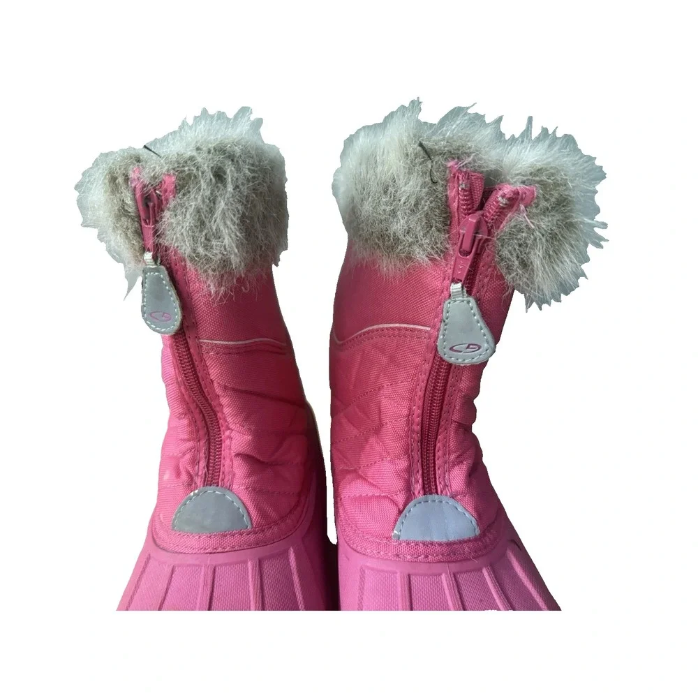 C9 Champion Toddler Girl's Thermolite -SZ 3 Pink Faux Fur‎ Trim Winter Boots